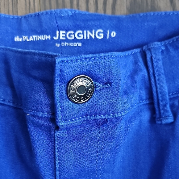 Chico's Vibrant Blue Skinny Jeans - Picture 2 of 4